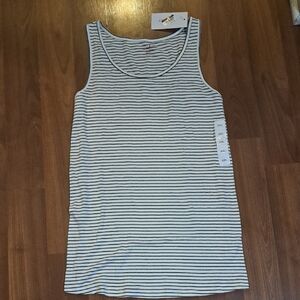 Ingrid & Isabel Black and White Striped Tank Top
